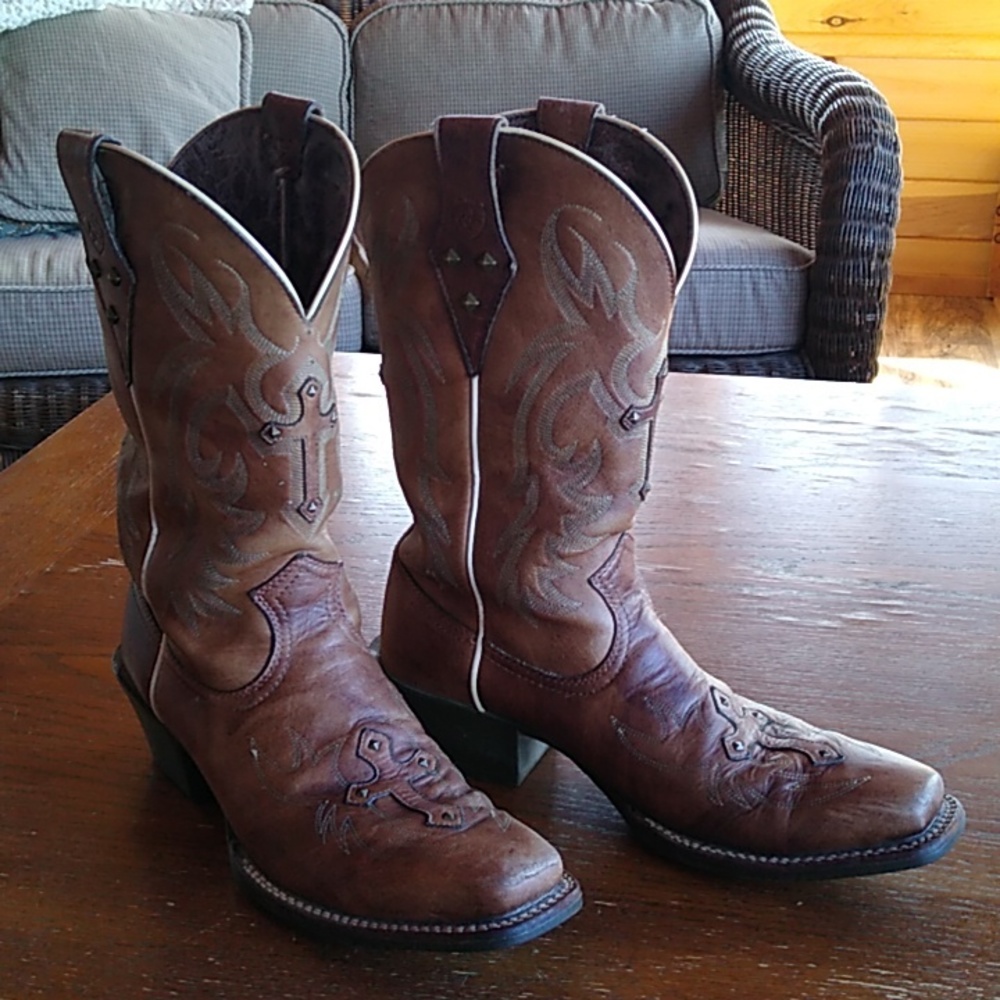 Ariat Legend Spirit Brown Leather cowboy western boot womans sz. 8